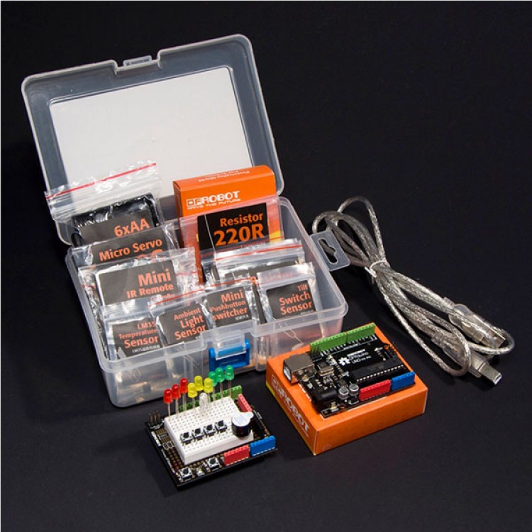 DFRobot DFRduino Arduino-Compatible Starter Kit Fully Support Arduinio ...