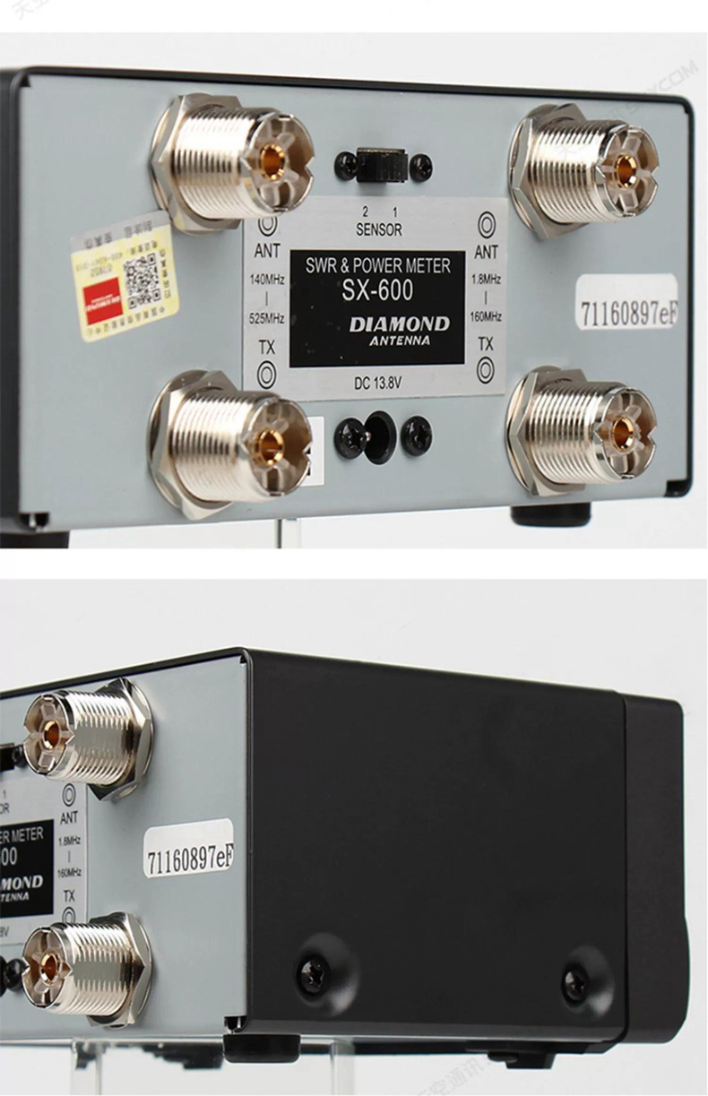 TZT SX-600 SWR Power Meter UV Dual Band Shortwave 5W 50W 200W