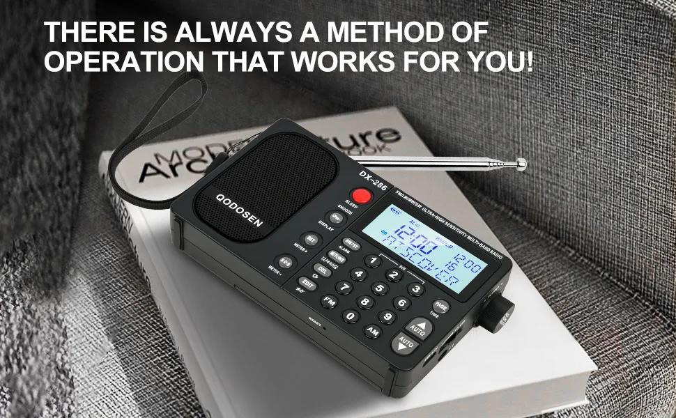 QODOSEN DX-286 Multi-band Radio AM/FM/LW/SW Ultra high Sensitivity