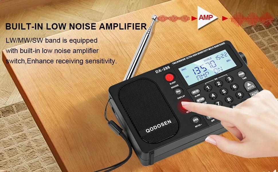 QODOSEN DX-286 Multi-band Radio AM/FM/LW/SW Ultra high Sensitivity QODOSEN DX-286 Multi-band Radio AM/FM/LW/SW Ultra high Sensitivity